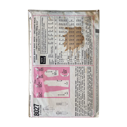 Simplicity 8027 Womens Size 12 Dress