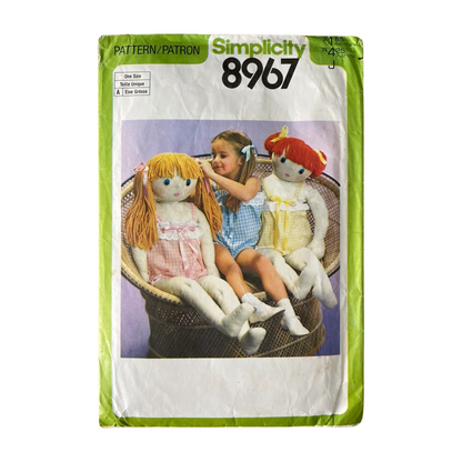 Simplicity 8967 One Size Rag Doll Toy