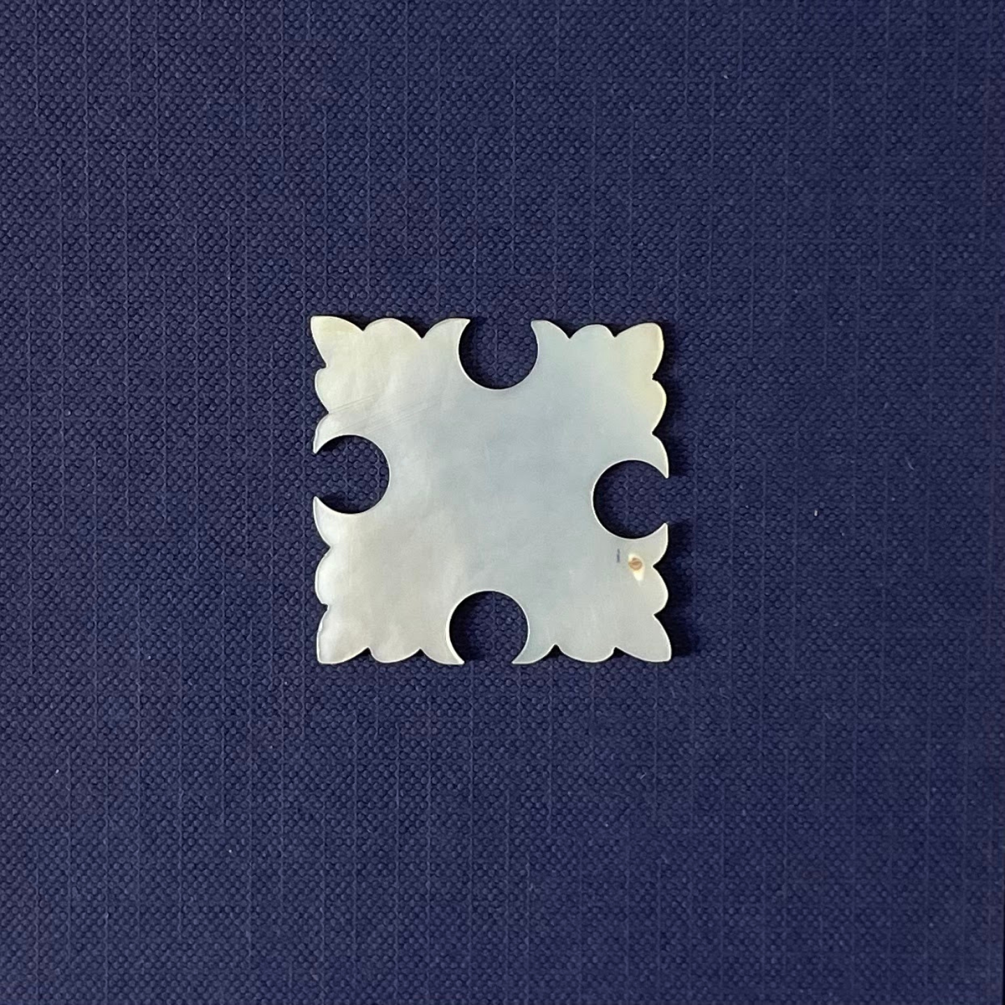 Antique Mother of Pearl Thread Winder - Gothic Quatrefoil c.1850-90s