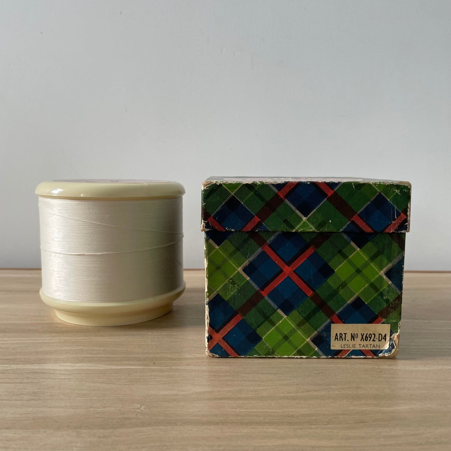 Vintage Coats “Mile Long” Thread in Original Box – White Plastic Reel – c.1950s–60s