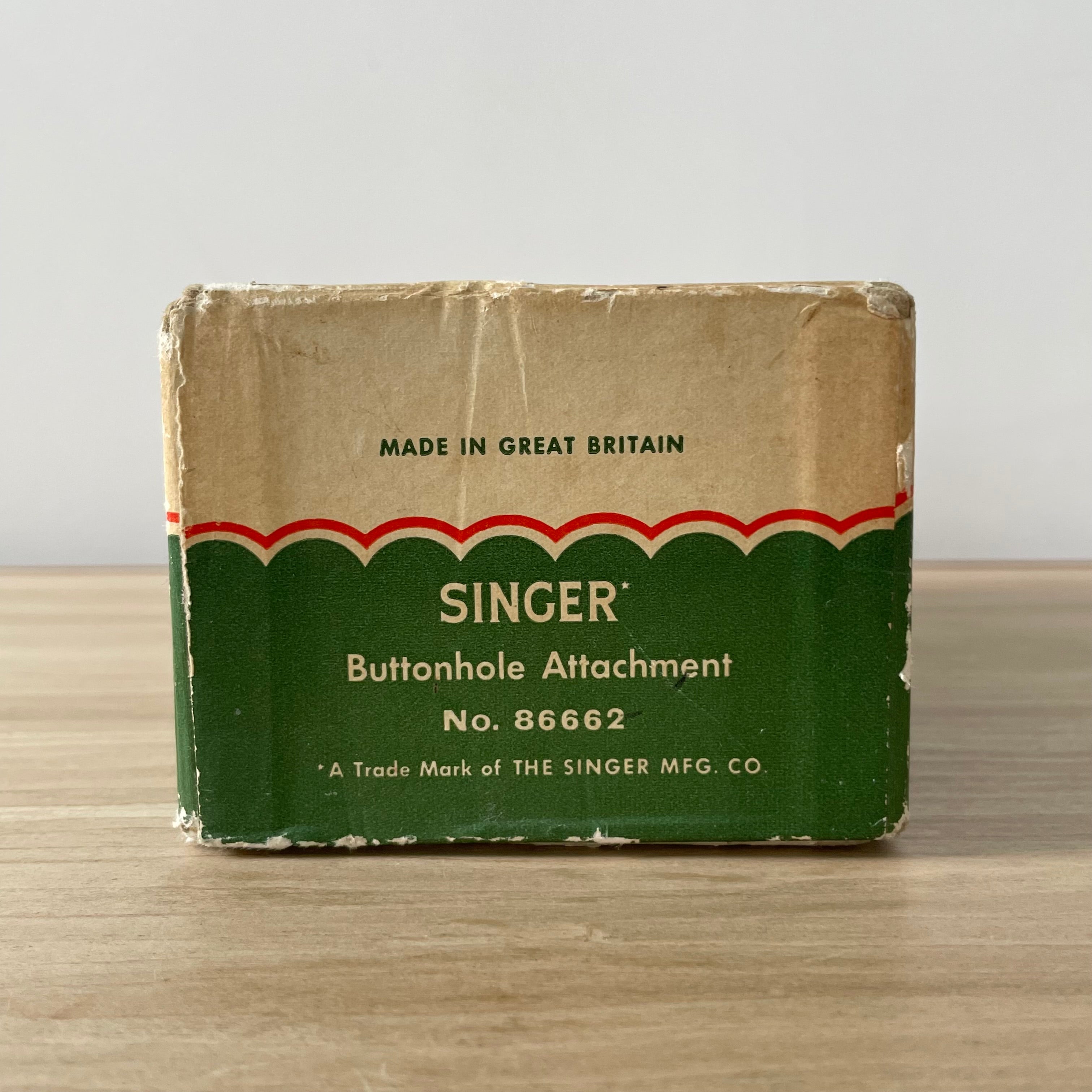 Singer Buttonhole Attachment No. 86662 – Original Box &amp; Instructions – 1950s Vintage