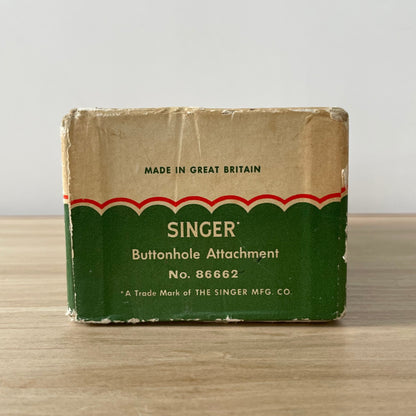 Singer Buttonhole Attachment No. 86662 – Original Box &amp; Instructions – 1950s Vintage