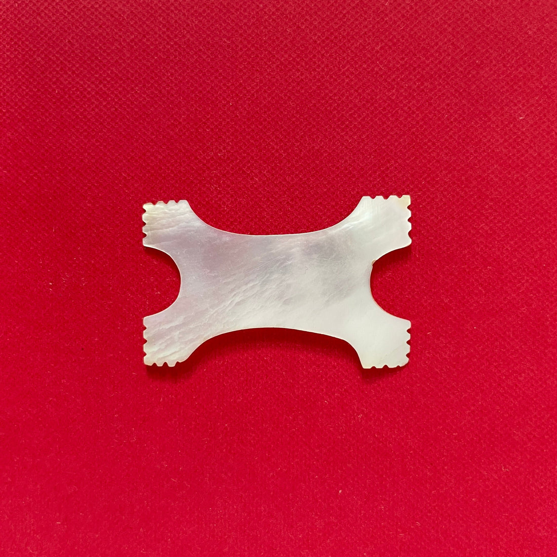 Antique Mother of Pearl Thread Winder – Fine-Toothed (Large) c.1850-1880s