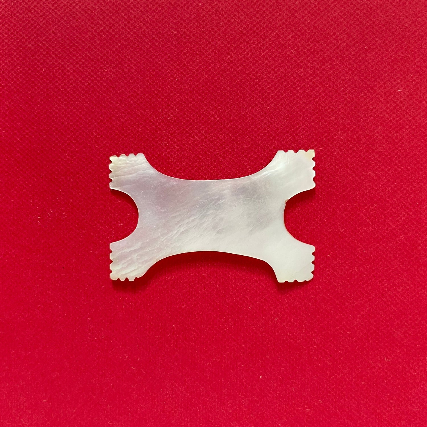 Antique Mother of Pearl Thread Winder – Fine-Toothed (Large) c.1850-1880s