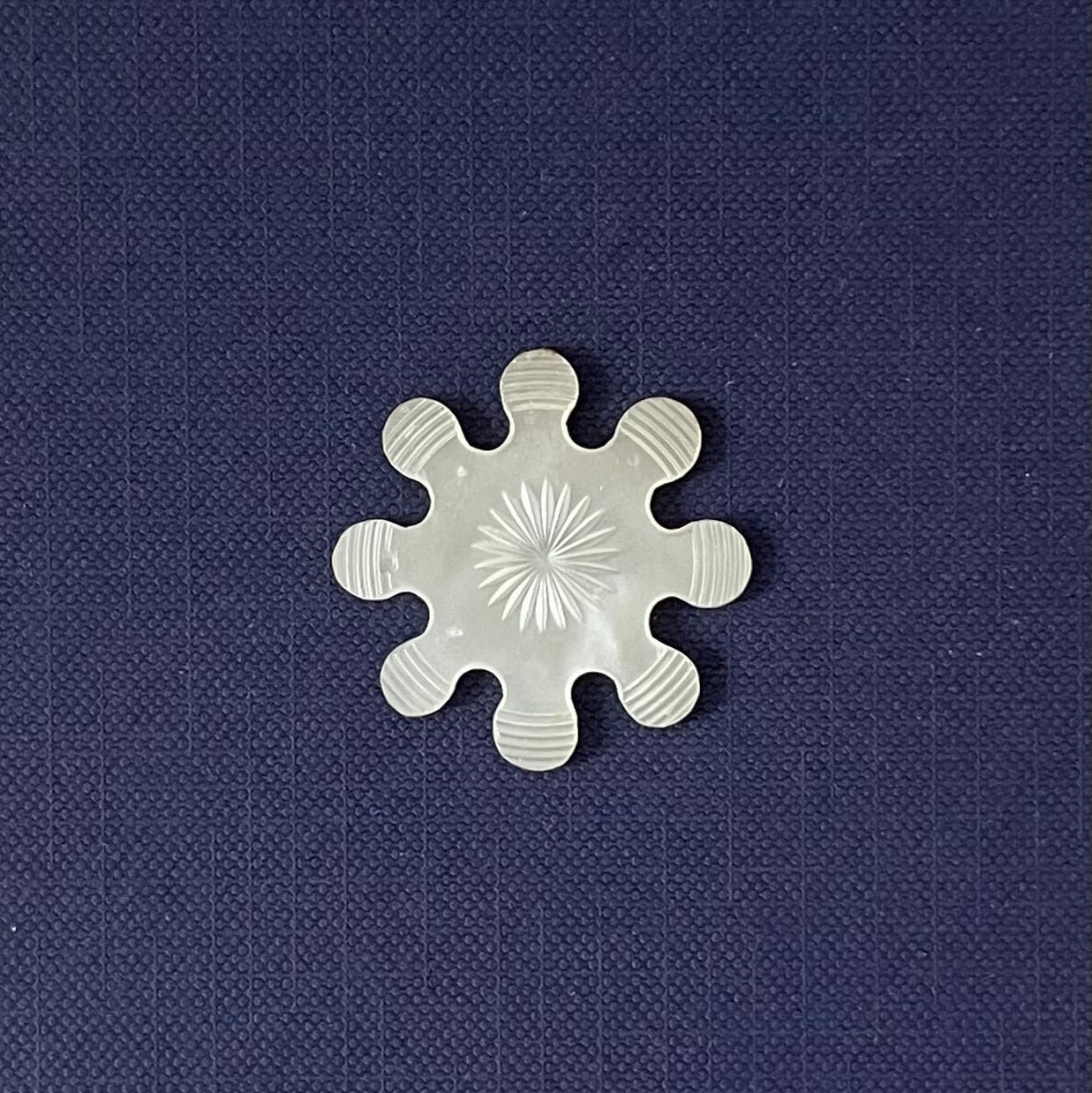 Antique Mother of Pearl Thread Winder – Radiating Sunburst Centre c.1850-1880s