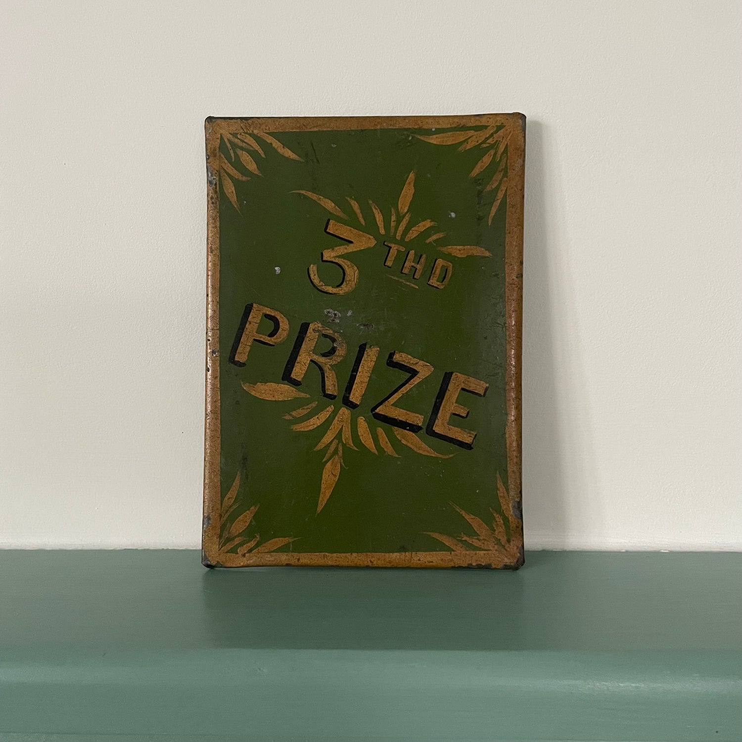 Antique Hand-Painted Tin Prize Plaques – 1st, 2nd &amp; 3rd Prize – Fairground / Agricultural Show Signs c.1900-1920s