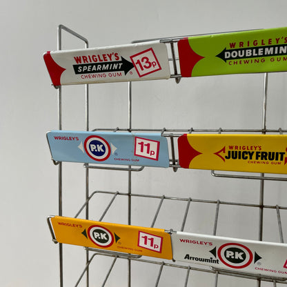 Vintage 11970s Wrigley’s Chewing Gum Shop Display Rack – Metal Counter Stand