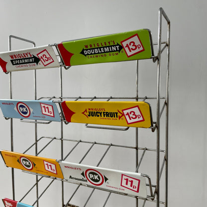Vintage 11970s Wrigley’s Chewing Gum Shop Display Rack – Metal Counter Stand
