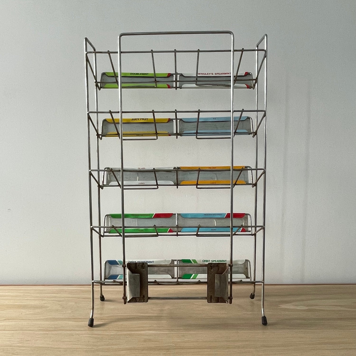 Vintage 11970s Wrigley’s Chewing Gum Shop Display Rack – Metal Counter Stand