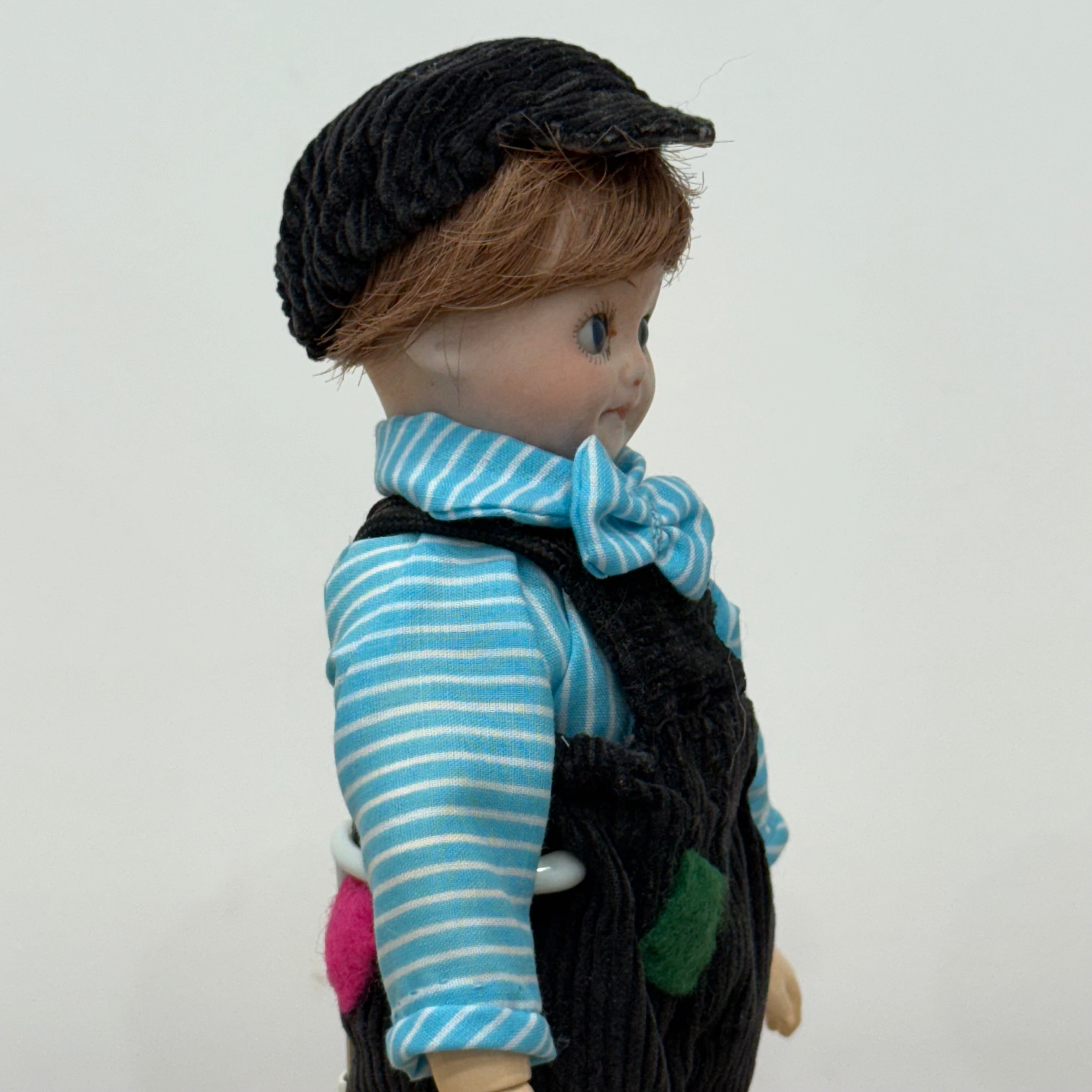 Antique Bisque Googly Doll Head with Fixed Eyes on Later Body