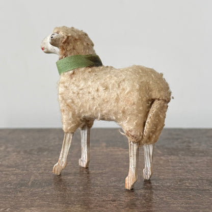 Antique German Putz Sheep Set Erzgebirge Nativity Figures c1920
