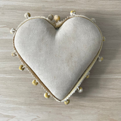 WWI South Wales Borderers Sweetheart Pincushion – Beaded Heart, Christmas 1914-1918