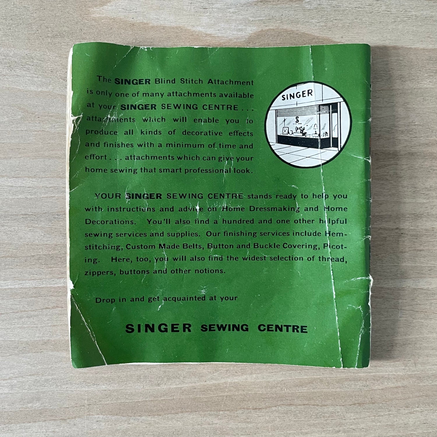 Singer Blind Stitch Attachment 86649 with Box &amp; Manual 221/222K - 1950s