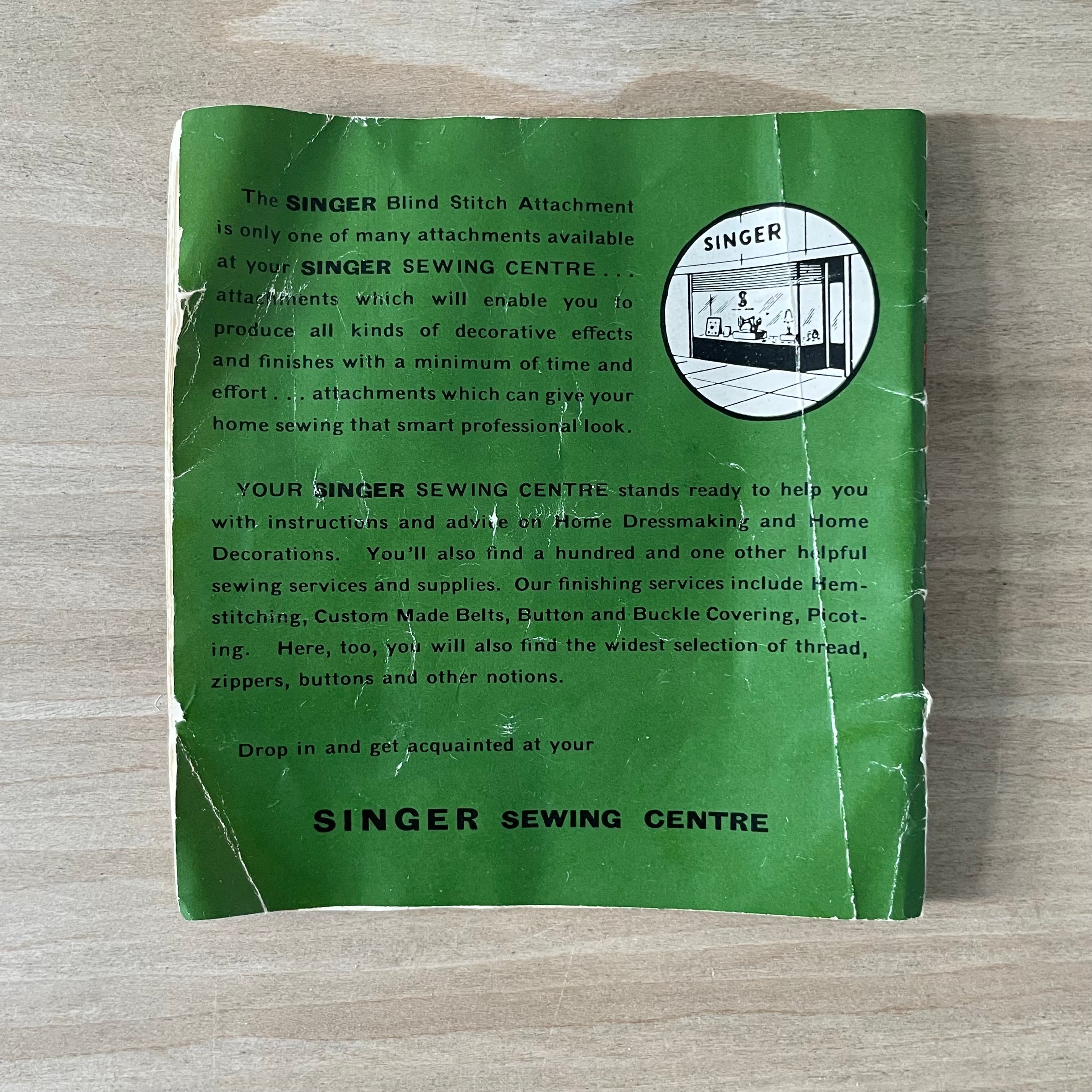 Singer Blind Stitch Attachment 86649 with Box &amp; Manual 221/222K - 1950s