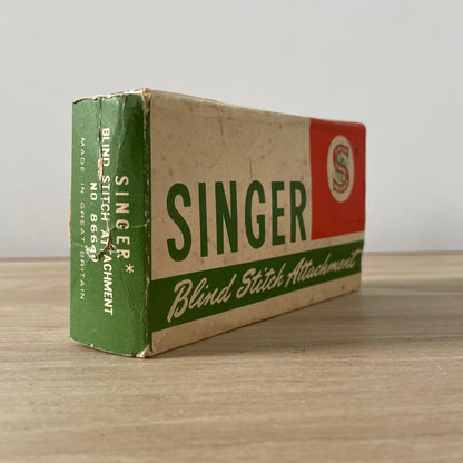 Singer Blind Stitch Attachment 86649 with Box &amp; Manual 221/222K - 1950s