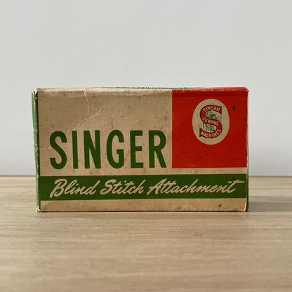 Singer Blind Stitch Attachment 86649 with Box &amp; Manual 221/222K - 1950s