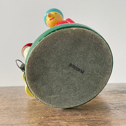 Vintage Wooden Gnome Sewing Caddy – Darning Mushroom, Tape &amp; Thimble – FOREIGN