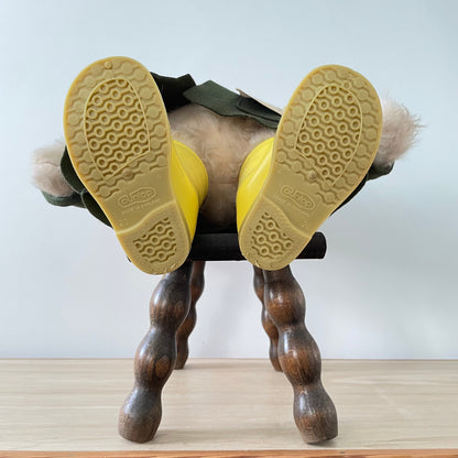 1972 Gabrielle Designs Paddington Bear – Green Duffle Coat, Orange Hat &amp; Yellow Boots – Original Label