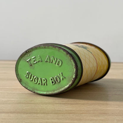 WWII Tea and Sugar Ration Tin – Vintage Military Issue Canister, 1940s