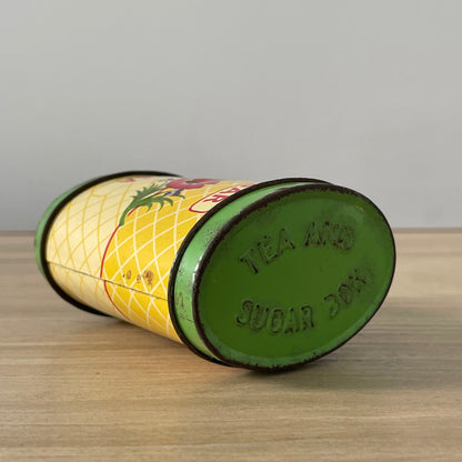 WWII Tea and Sugar Ration Tin – Vintage Military Issue Canister, 1940s