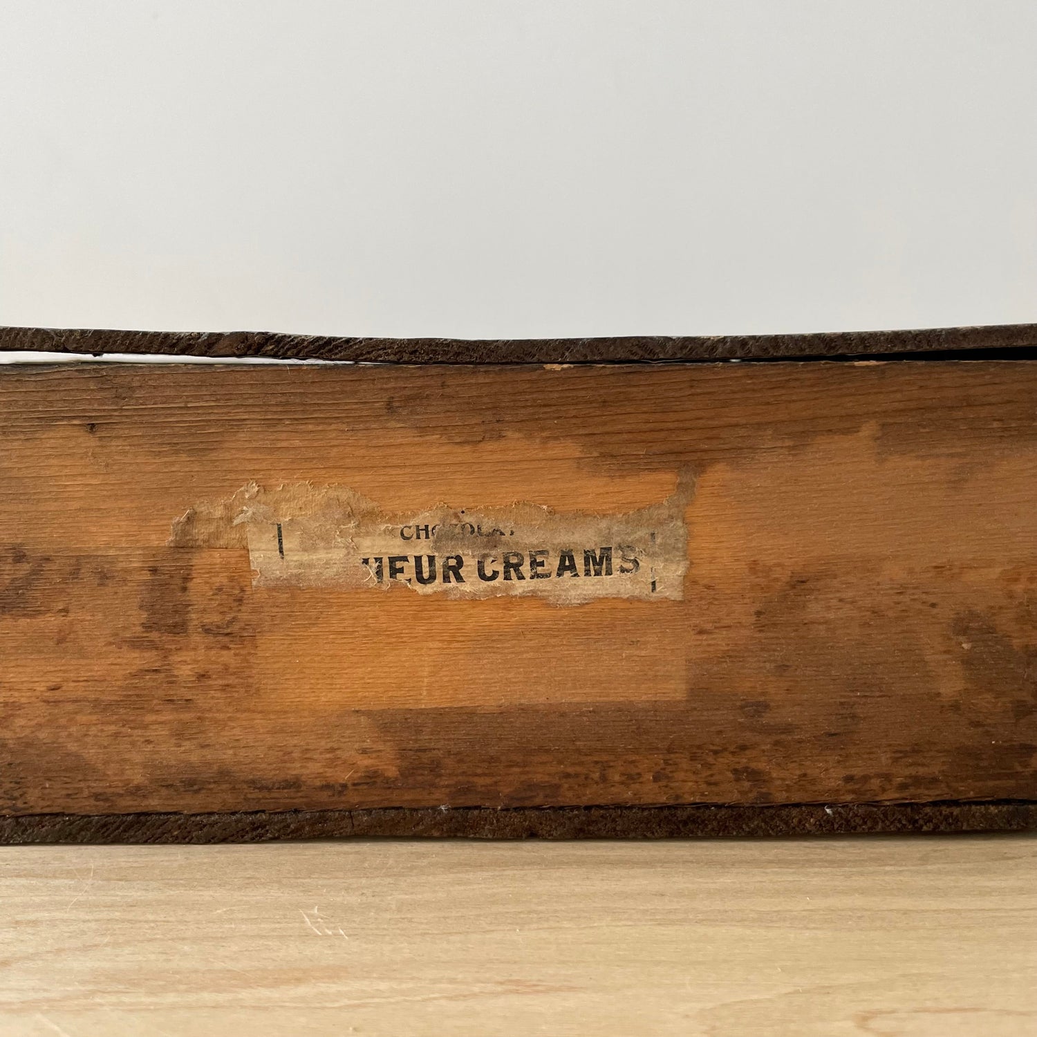 Antique Backhouse’s Ideal Chocolates Wooden Box – York, Early 1900s