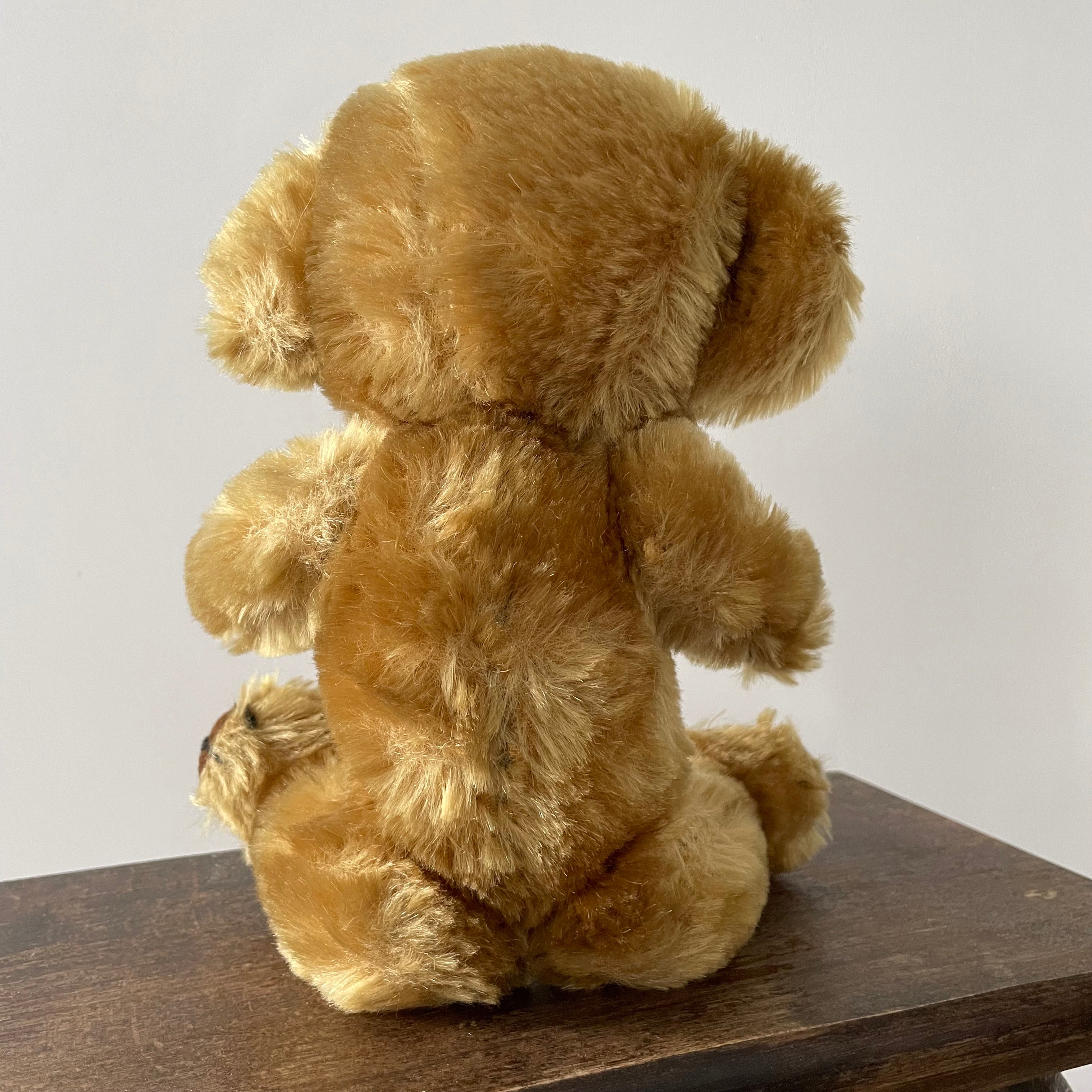 Vintage Merrythought Cheeky Bear Mohair Teddy 1960s 1970s Bells in Ears Label