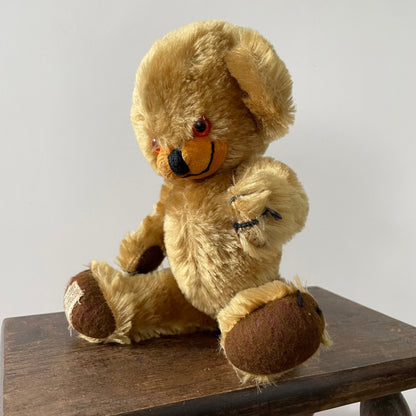 Vintage Merrythought Cheeky Bear Mohair Teddy 1960s 1970s Bells in Ears Label