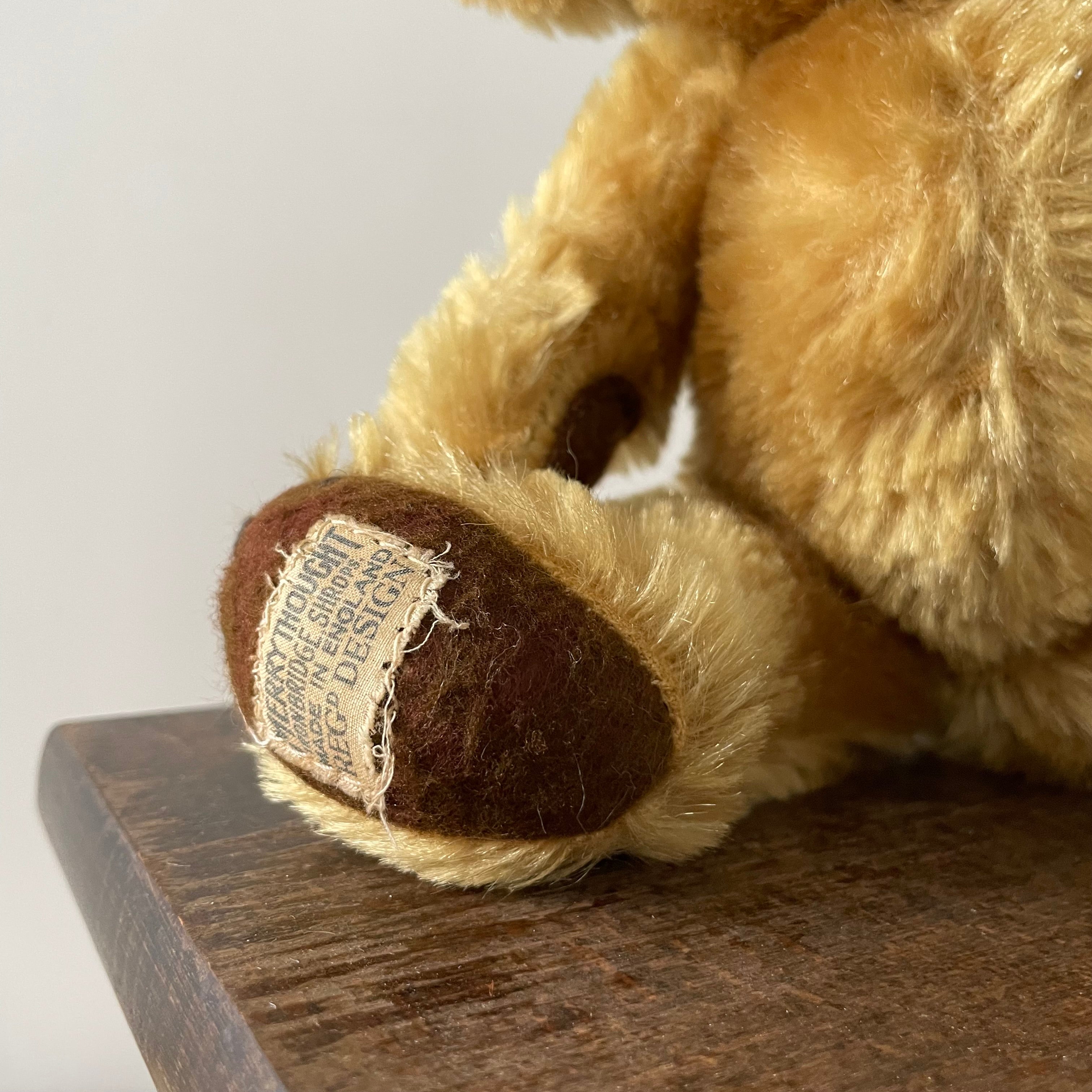 Vintage Merrythought Cheeky Bear Mohair Teddy 1960s 1970s Bells in Ears Label