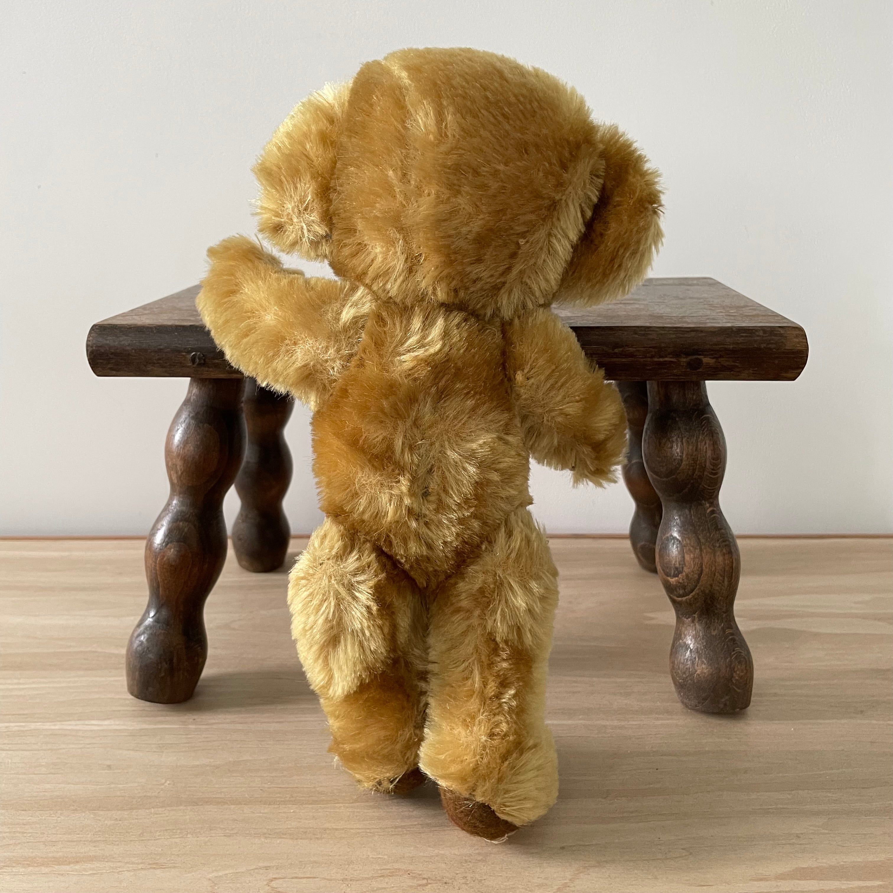 Vintage Merrythought Cheeky Bear Mohair Teddy 1960s 1970s Bells in Ears Label