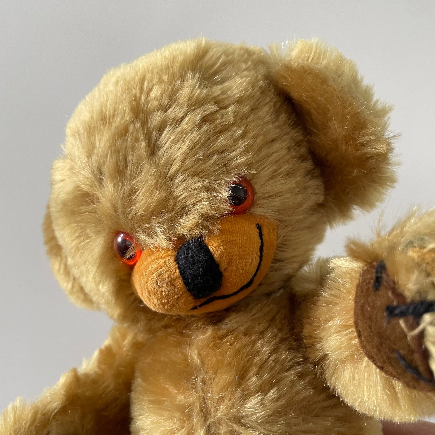 Vintage Merrythought Cheeky Bear Mohair Teddy 1960s 1970s Bells in Ears Label