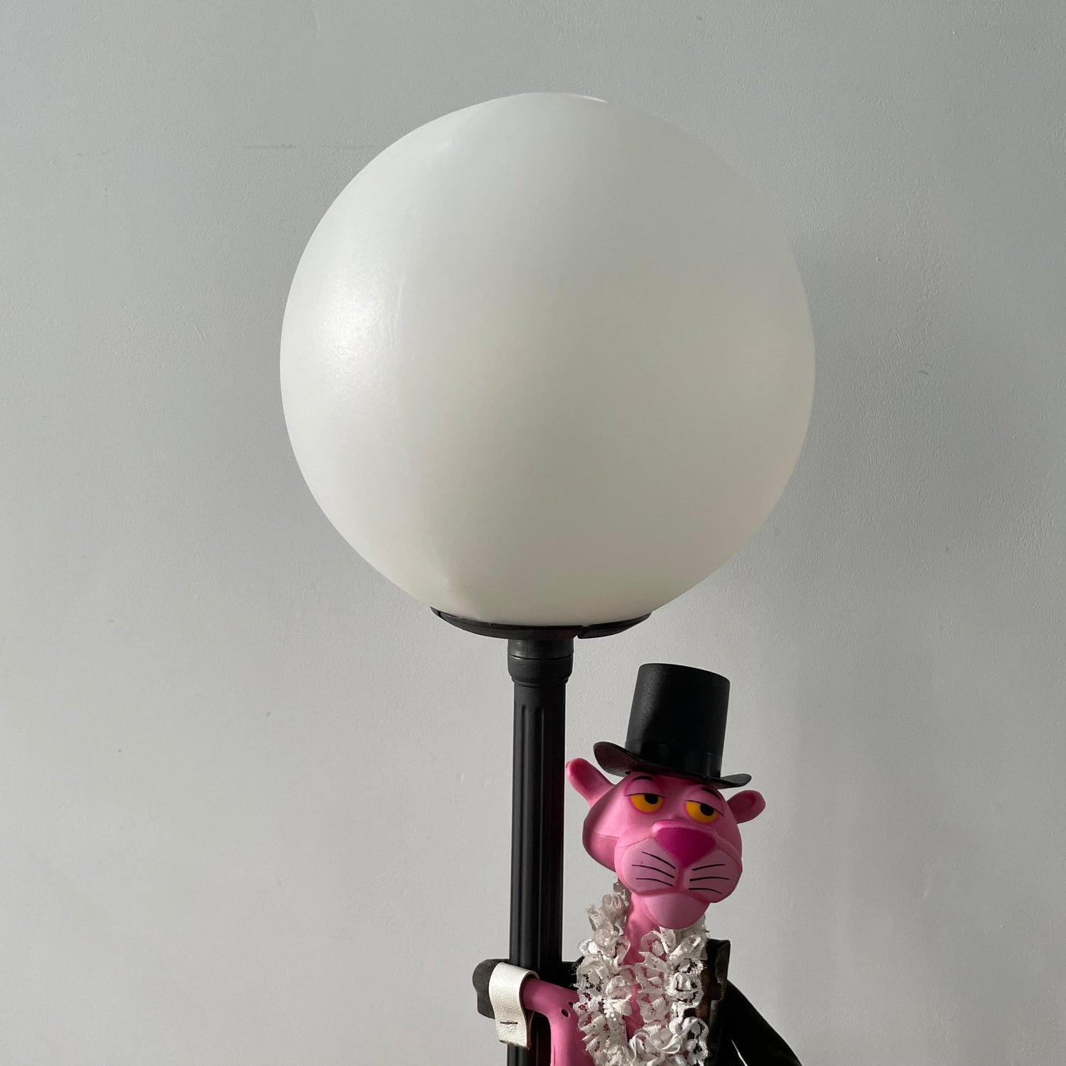 Vintage Italian Pink Panther Table Lamp with Lamppost – 1970s Retro