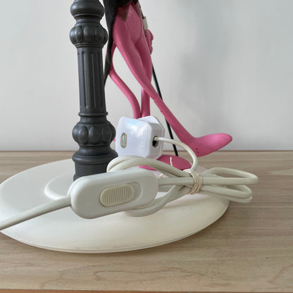 Vintage Italian Pink Panther Table Lamp with Lamppost – 1970s Retro