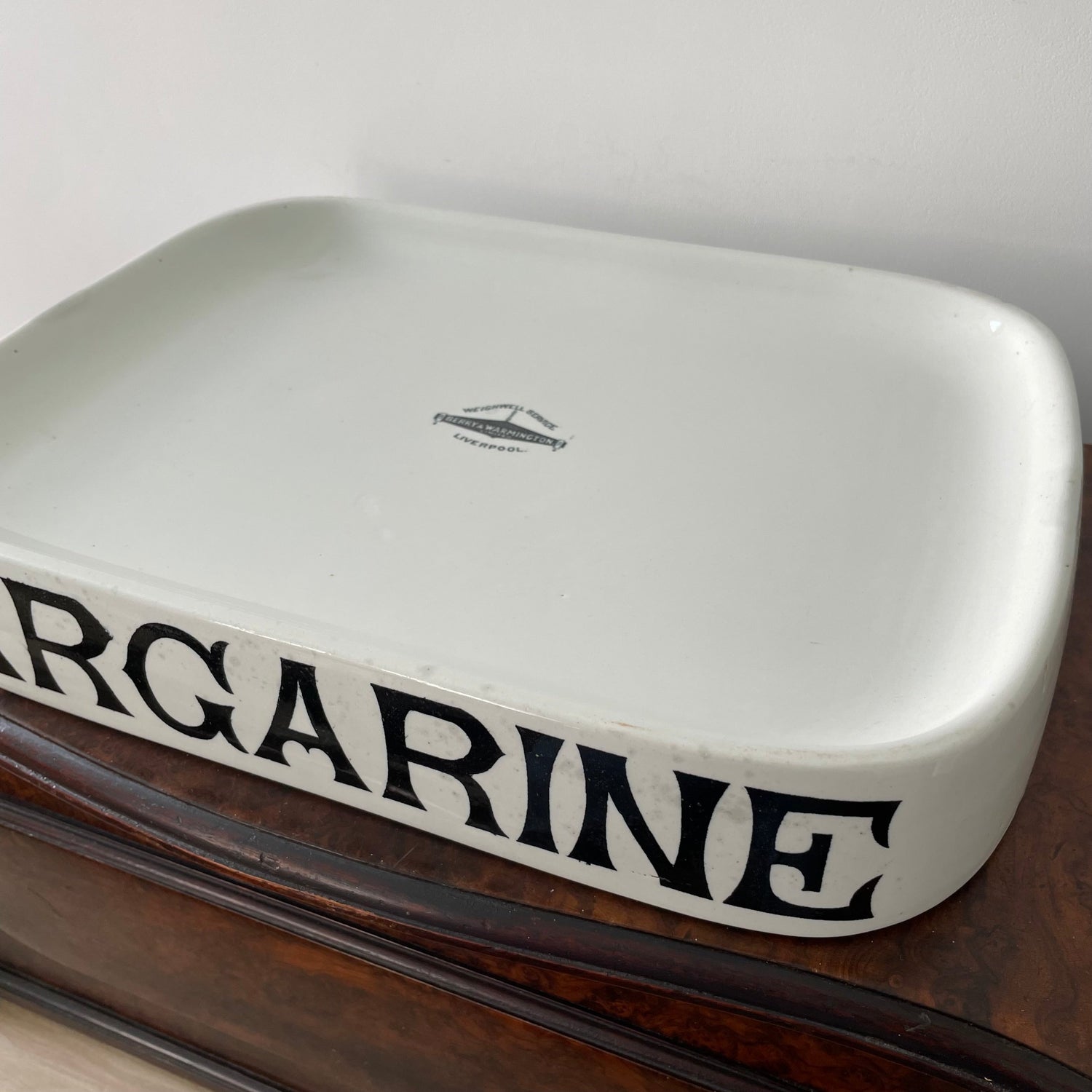 Antique Ironstone Margarine Slab – Berry &amp; Warmington Liverpool c.1920s