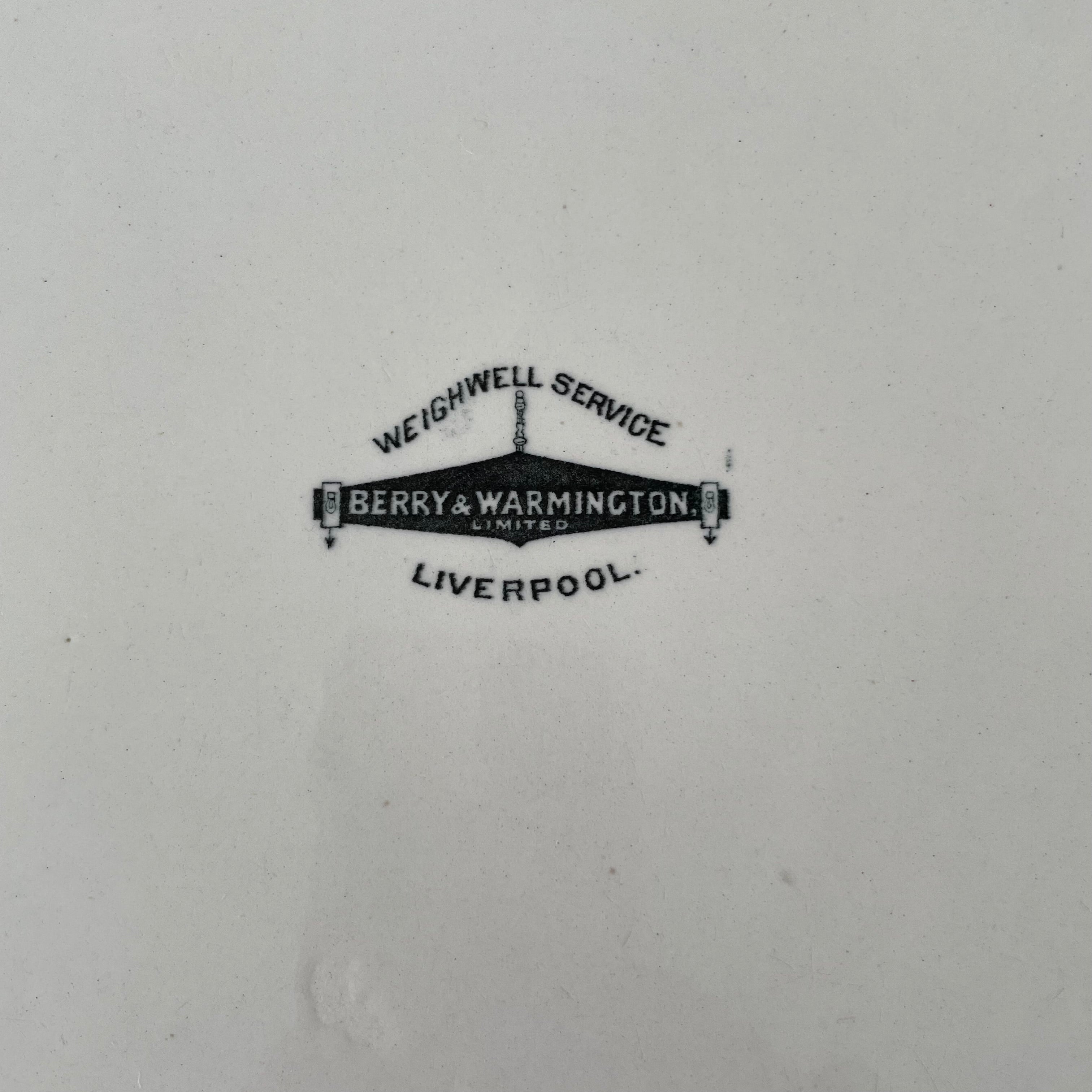 Antique Ironstone Margarine Slab – Berry &amp; Warmington Liverpool c.1920s