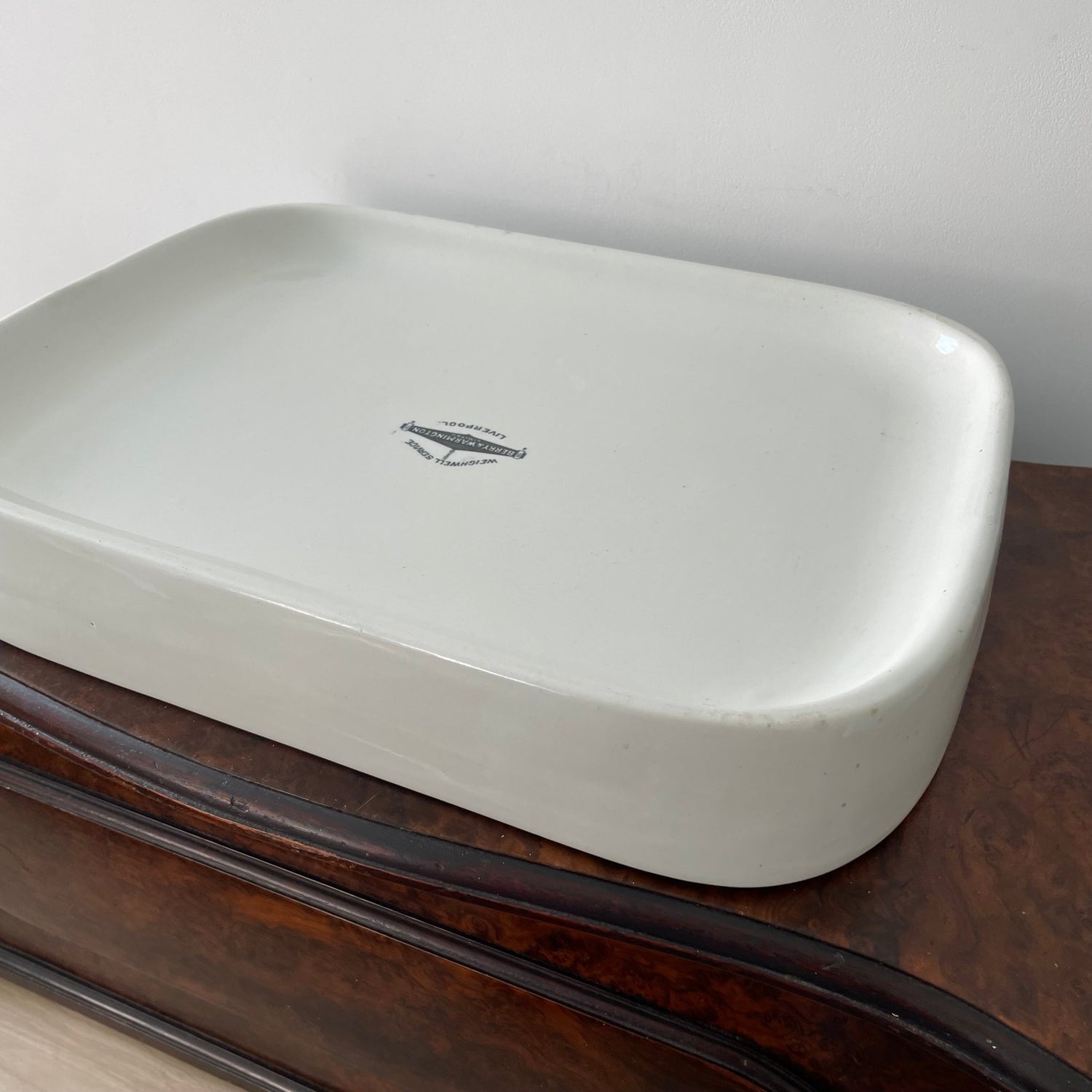 Antique Ironstone Margarine Slab – Berry &amp; Warmington Liverpool c.1920s