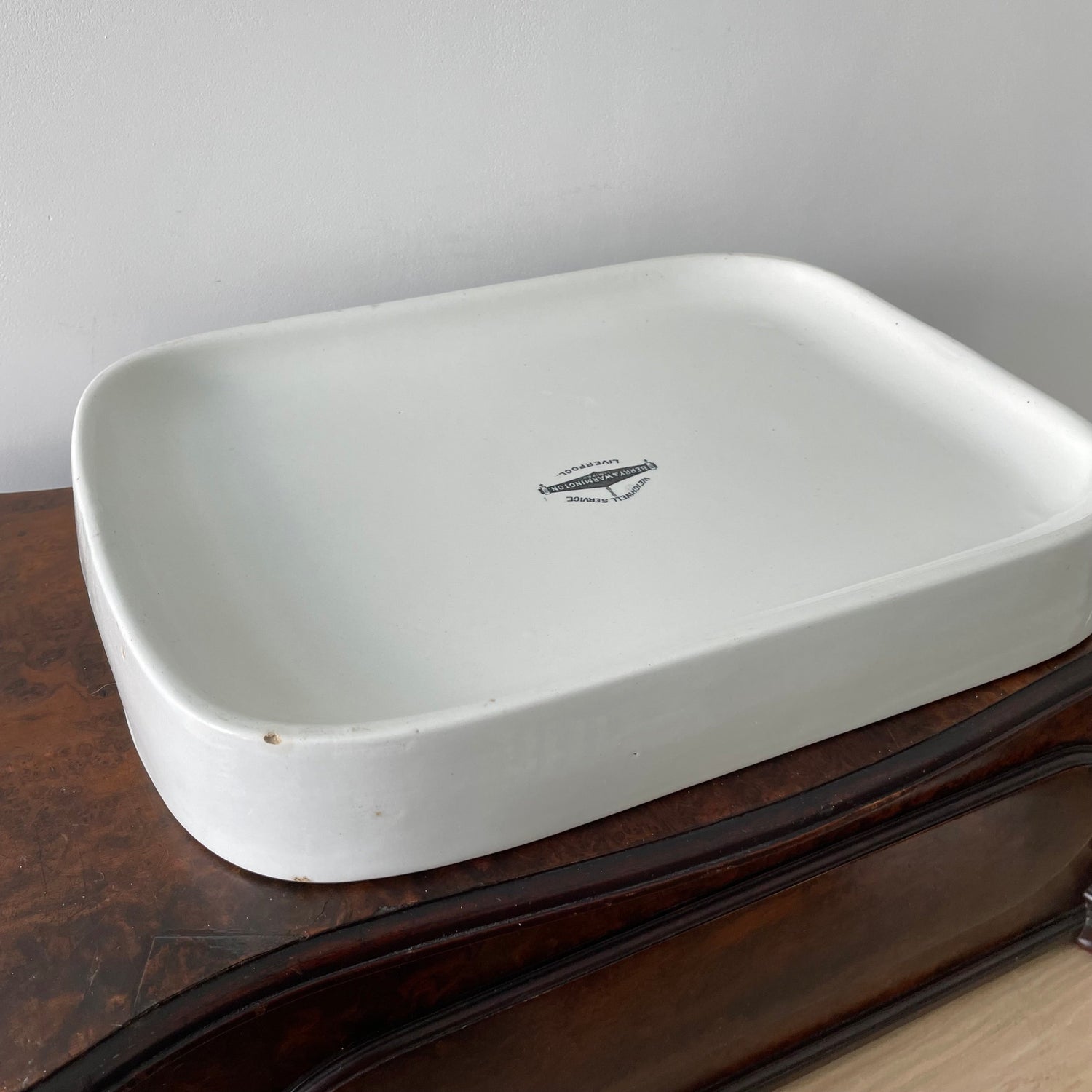 Antique Ironstone Margarine Slab – Berry &amp; Warmington Liverpool c.1920s