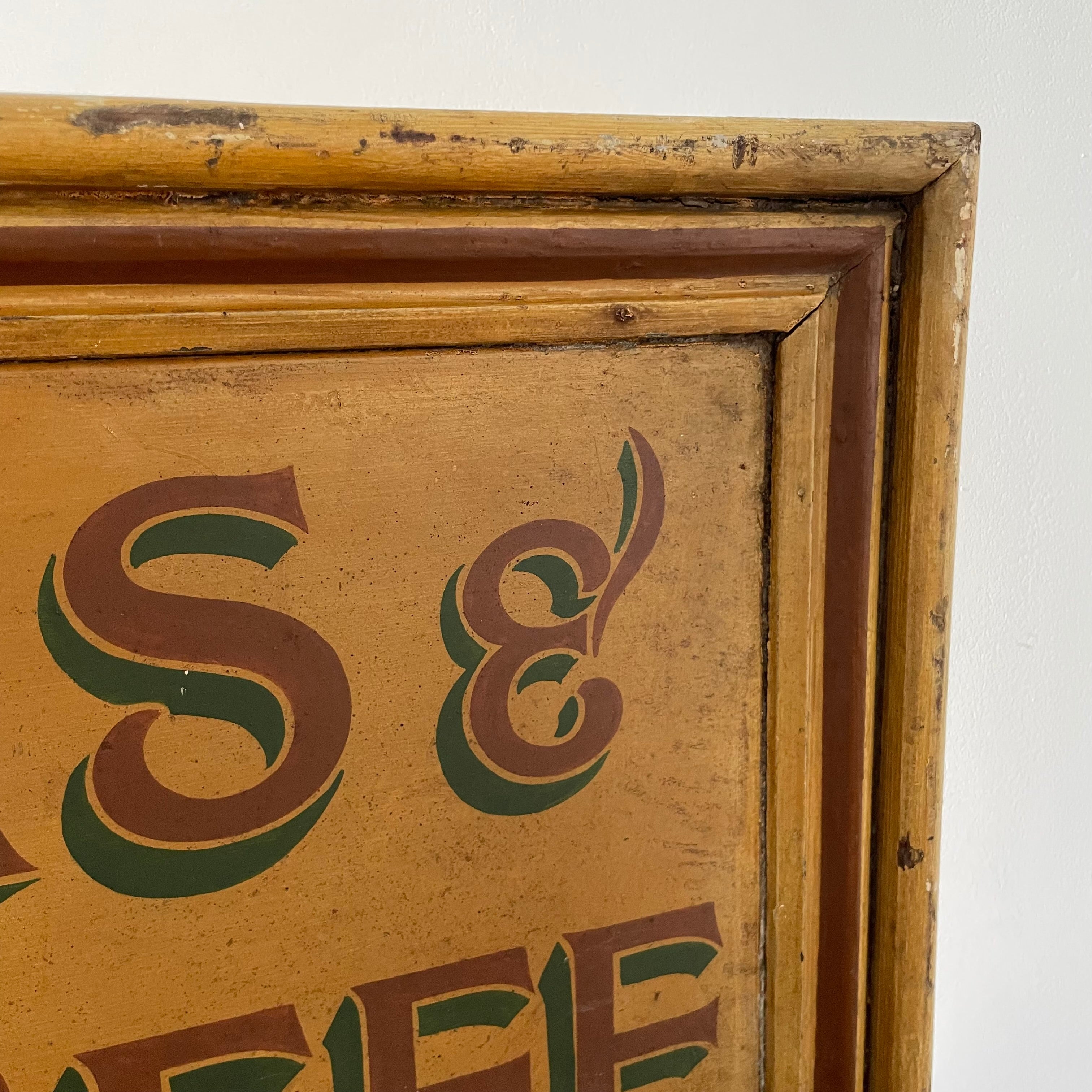 Antique Wooden Double-Sided Shop Sign – Teas &amp; Coffee, c.1900