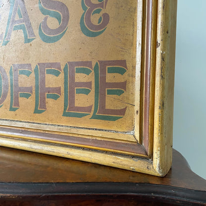 Antique Wooden Double-Sided Shop Sign – Teas &amp; Coffee, c.1900