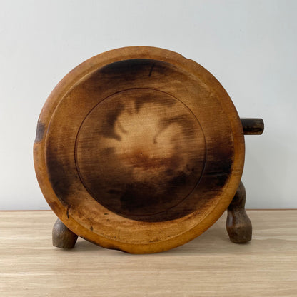 Antique Edwardian Carved Wooden Breadboard – Early 20th Century Kitchenalia