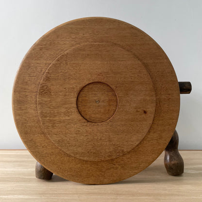 Vintage Carved Wooden Breadboard – Gothic “Bread” Script &amp; Leaf Design