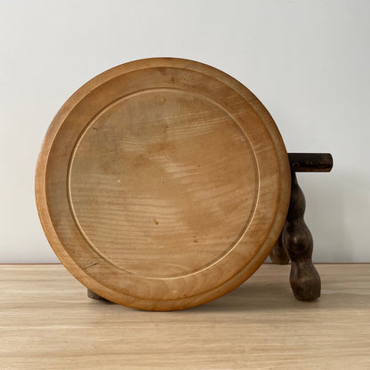 Antique Carved Wooden Breadboard – Floral Border, c.1900