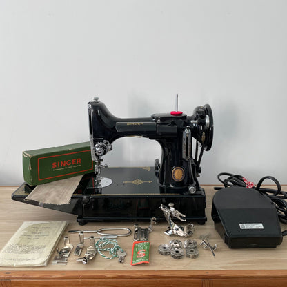 Singer 221K Featherweight Sewing Machine – 1951 Centennial Edition – With Case &amp; Accessories