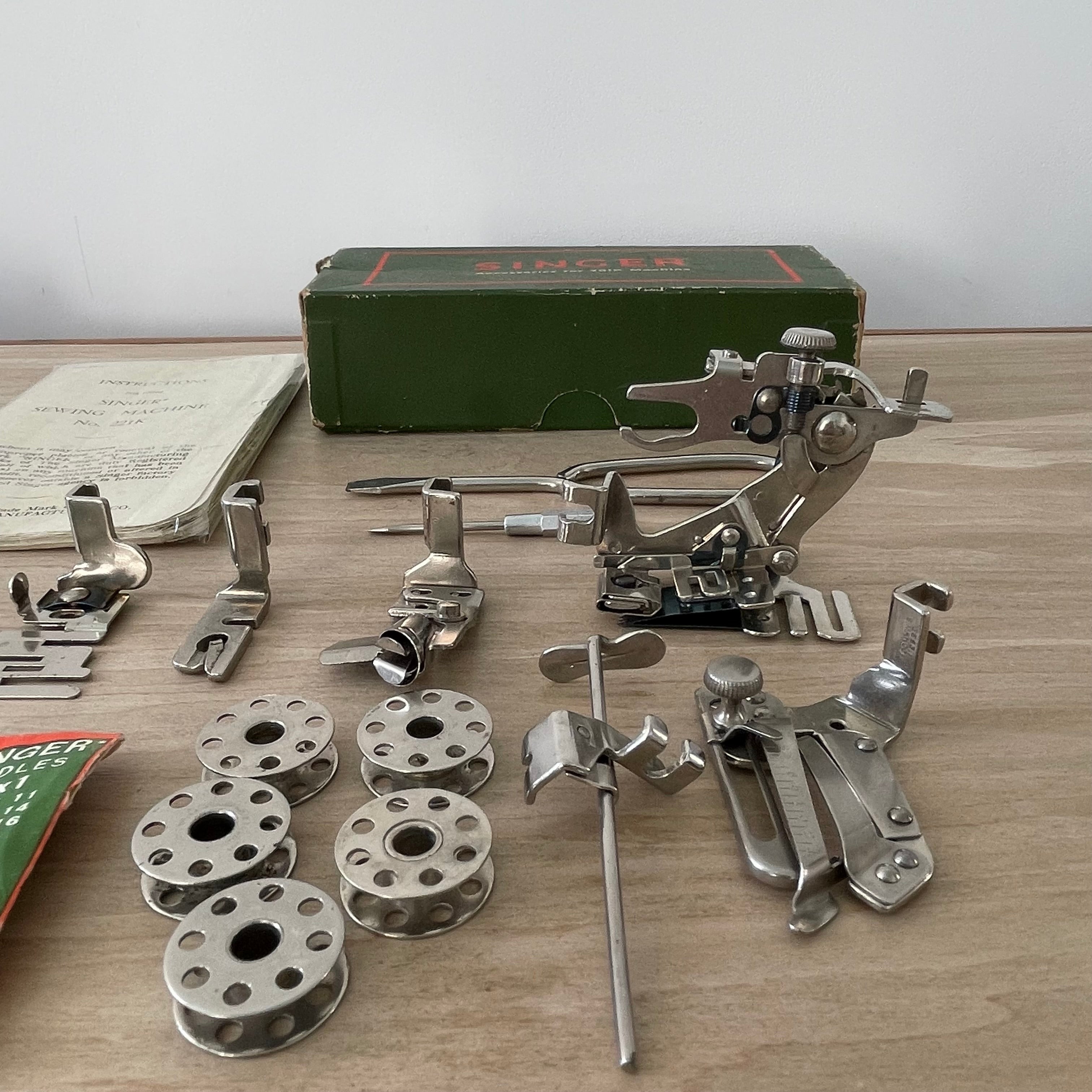 Singer 221K Featherweight Sewing Machine – 1951 Centennial Edition – With Case &amp; Accessories