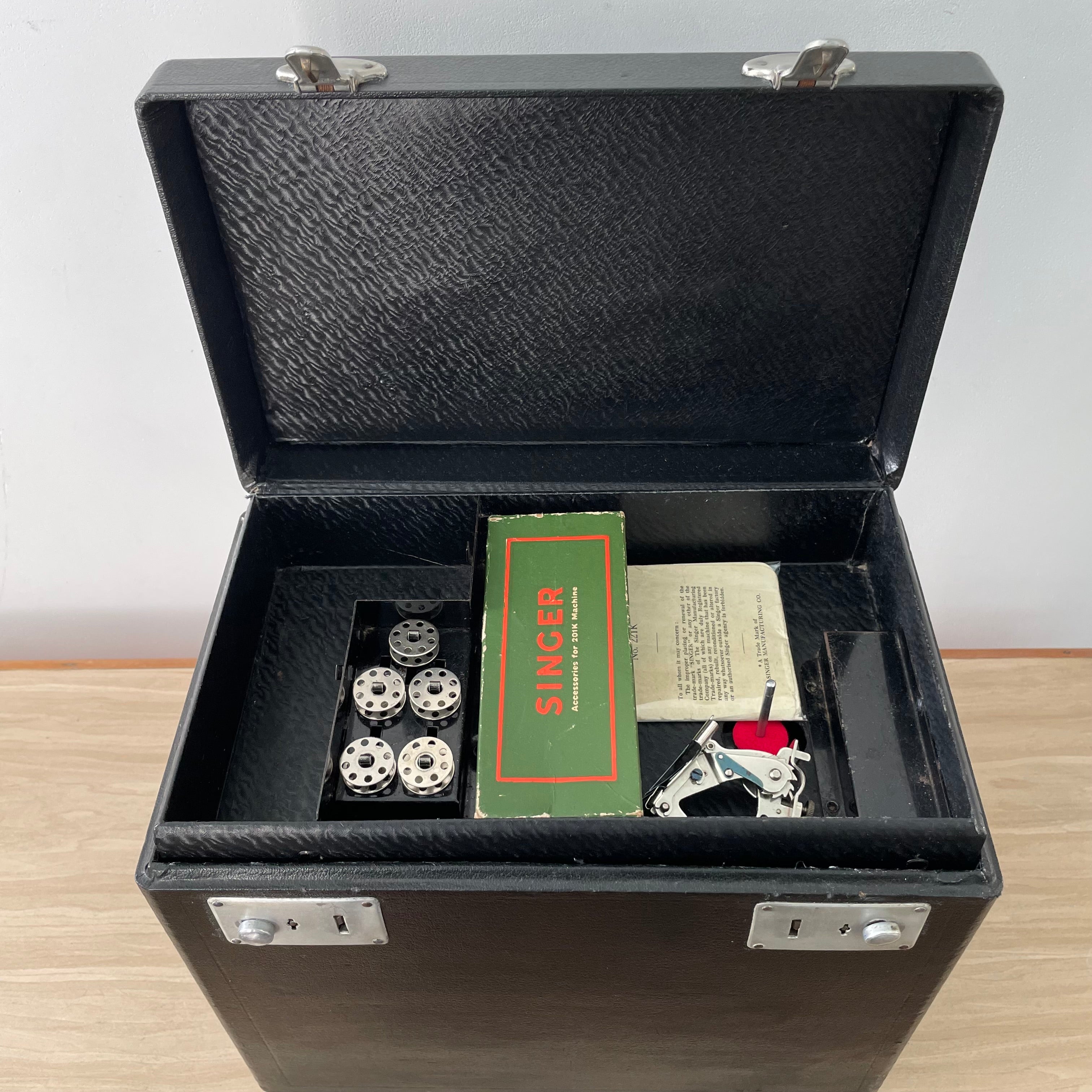 Singer 221K Featherweight Sewing Machine – 1951 Centennial Edition – With Case &amp; Accessories