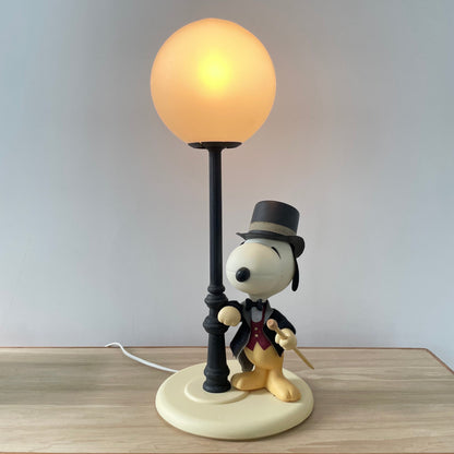 Vintage 1970s Nuova Linea Zero Snoopy Lamp Italy - Peanuts Top Hat Cane Light