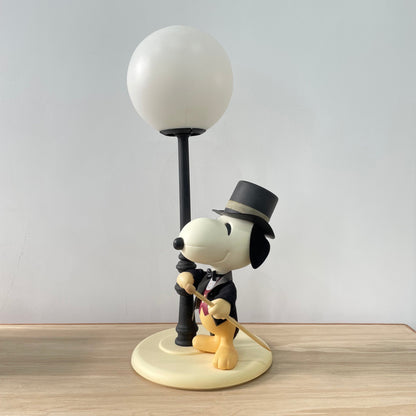 Vintage 1970s Nuova Linea Zero Snoopy Lamp Italy - Peanuts Top Hat Cane Light