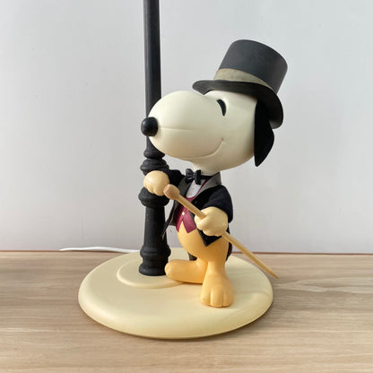 Vintage 1970s Nuova Linea Zero Snoopy Lamp Italy - Peanuts Top Hat Cane Light