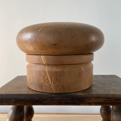 Antique Wooden Milliner’s Hat Block – Dome Form – Early 20th Century