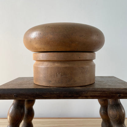 Antique Wooden Milliner’s Hat Block – Dome Form – Early 20th Century