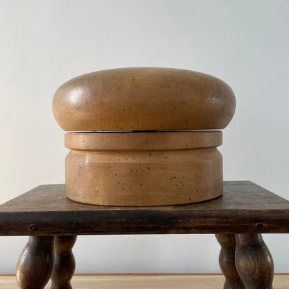 Antique Wooden Milliner’s Hat Block – Dome Form – Early 20th Century